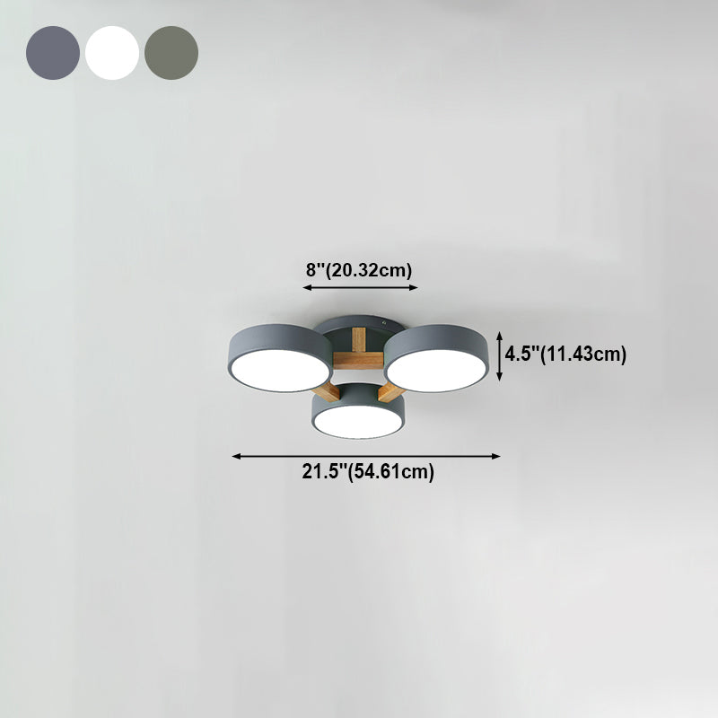 Plafonniers encastrés à LED multi-têtes, luminaire de plafond contemporain