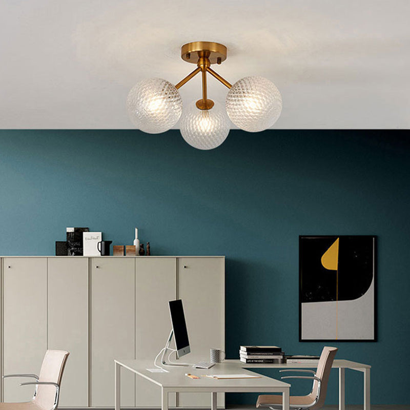 Glass Round Ceiling Mount Light Minimalist-Style Flush Mount Ceiling Light Fixture