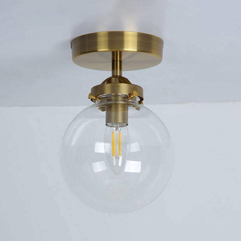 Glass Round Ceiling Mount Light Minimalist-Style Flush Mount Ceiling Light Fixture