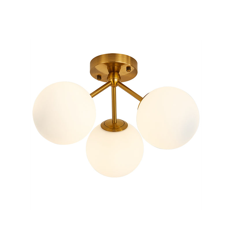 Glass Round Ceiling Mount Light Minimalist-Style Flush Mount Ceiling Light Fixture