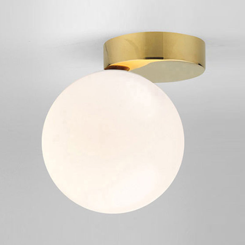 Glass Round Ceiling Mount Light Minimalist-Style Flush Mount Ceiling Light Fixture