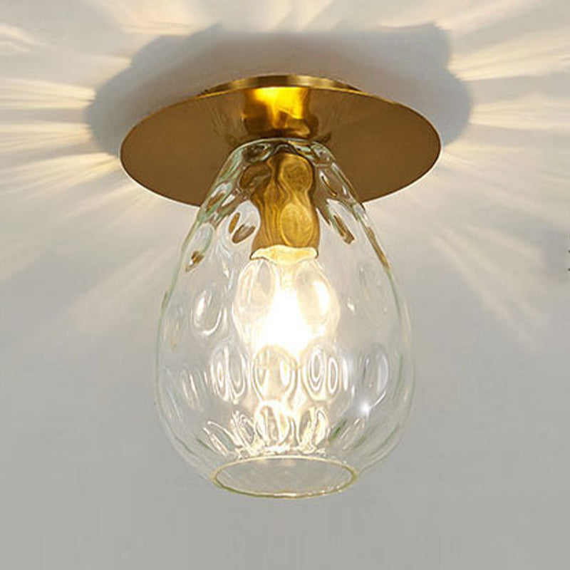 Glass Round Ceiling Mount Light Minimalist-Style Flush Mount Ceiling Light Fixture