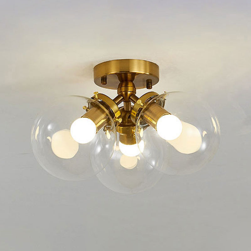 Glass Round Ceiling Mount Light Minimalist-Style Flush Mount Ceiling Light Fixture