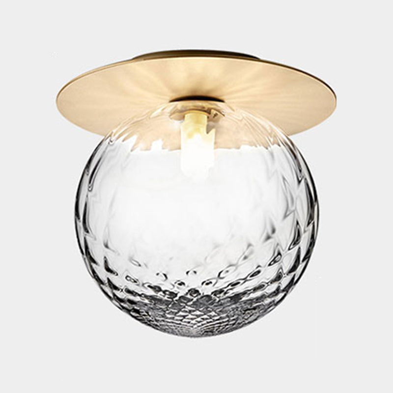 Glass Round Ceiling Mount Light Minimalist-Style Flush Mount Ceiling Light Fixture