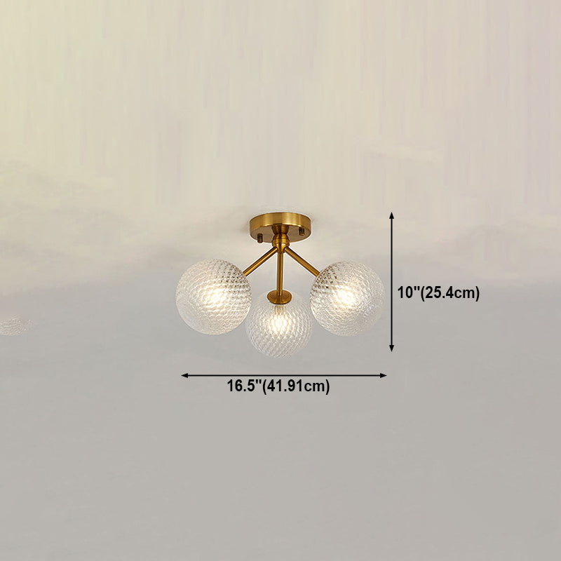 Glass Round Ceiling Mount Light Minimalist-Style Flush Mount Ceiling Light Fixture