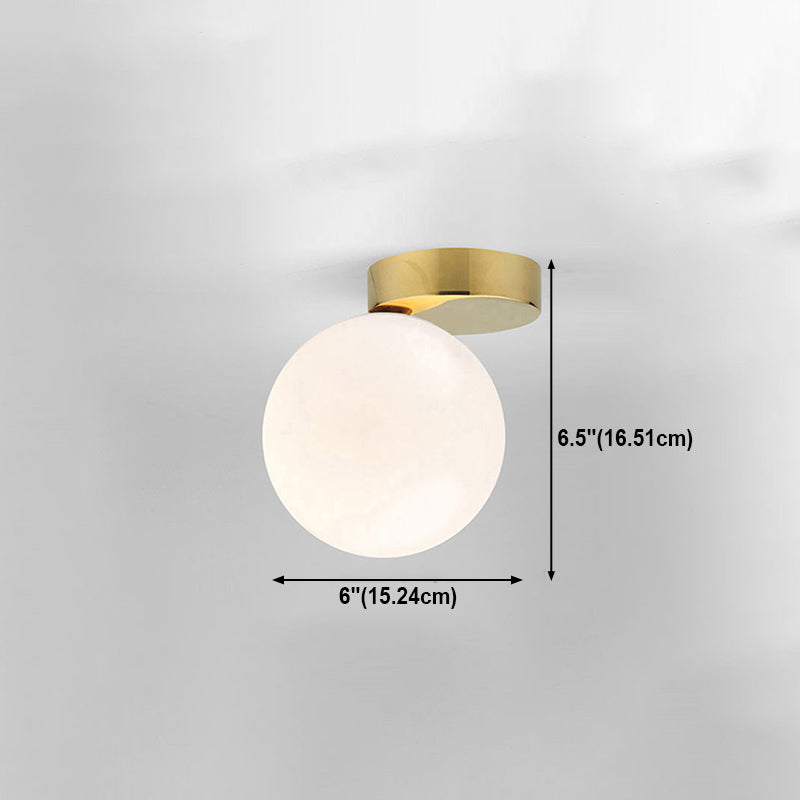 Glass Round Ceiling Mount Light Minimalist-Style Flush Mount Ceiling Light Fixture