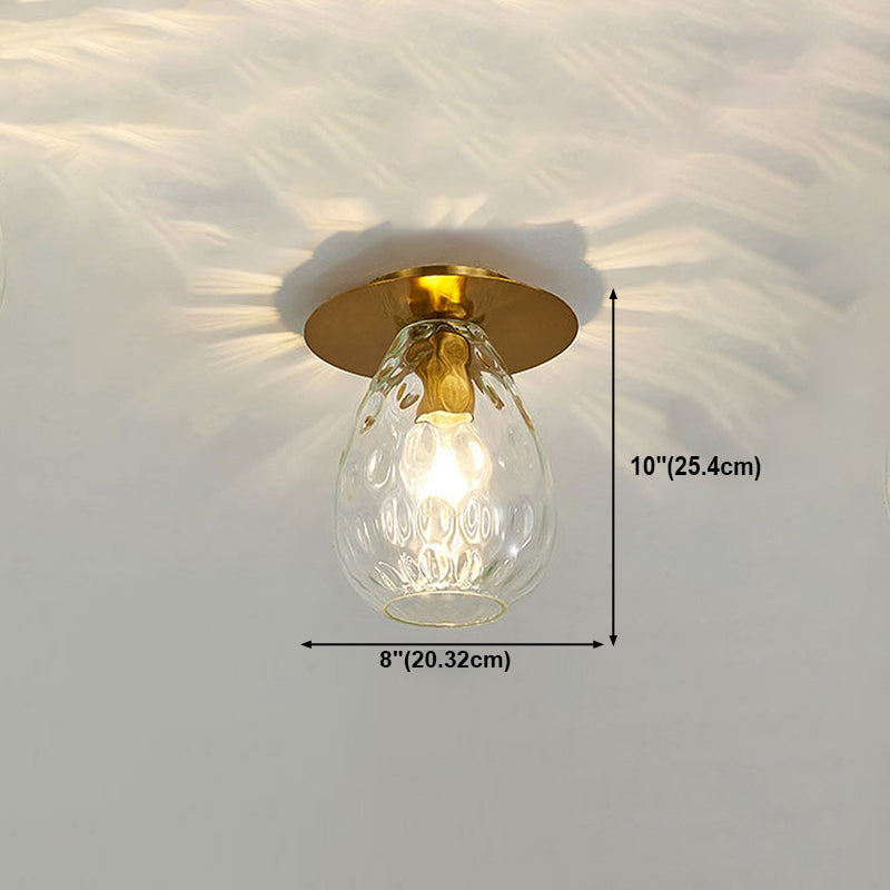 Glass Round Ceiling Mount Light Minimalist-Style Flush Mount Ceiling Light Fixture