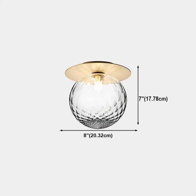 Glass Round Ceiling Mount Light Minimalist-Style Flush Mount Ceiling Light Fixture