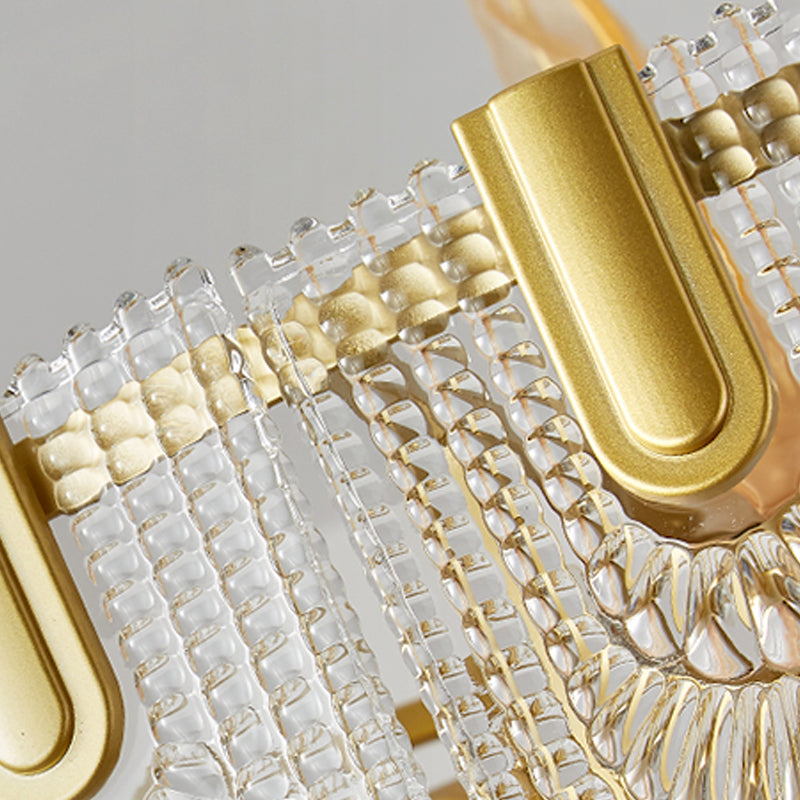 Lampade da incasso in metallo Lampade da soffitto tradizionali a semi-incasso con paralume in vetro