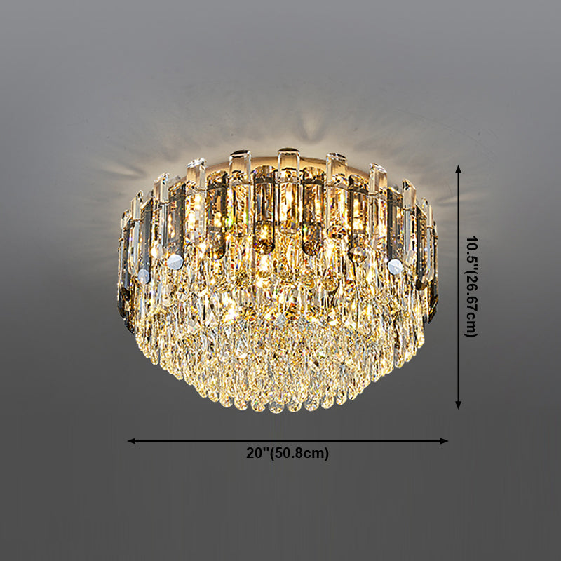 Lámparas de techo empotradas modernas con pantalla de cristal para sala de estar