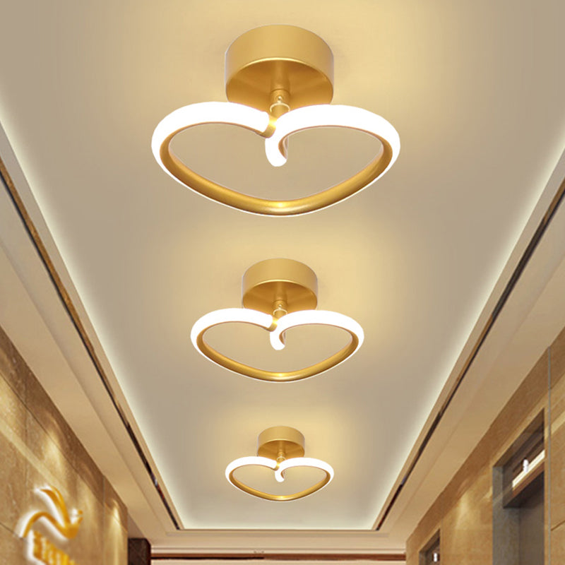 Plafoniere da incasso a forma di cuore Illuminazione da soffitto contemporanea per soggiorno