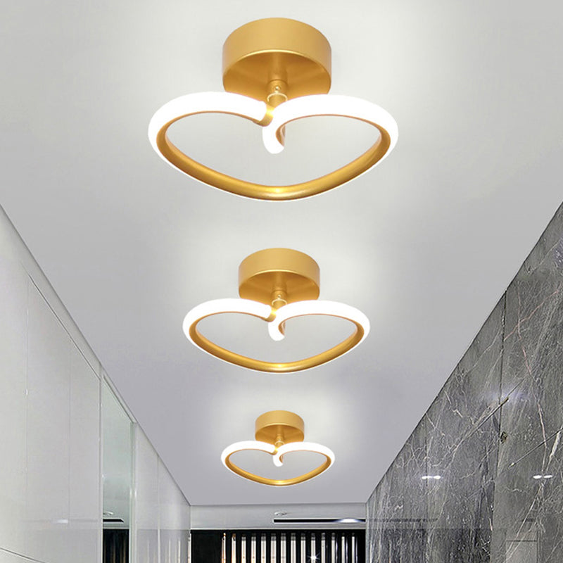 Heart Shape Flush Mounted Ceiling Lights Contemporary Ceiling Lighting for Living Room