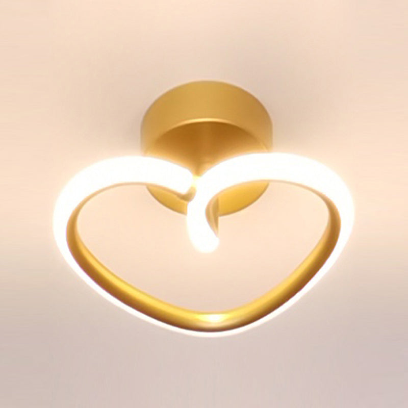 Heart Shape Flush Mounted Ceiling Lights Contemporary Ceiling Lighting for Living Room