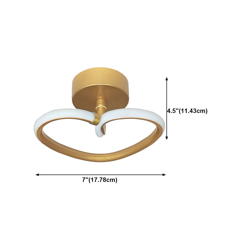 Heart Shape Flush Mounted Ceiling Lights Contemporary Ceiling Lighting for Living Room