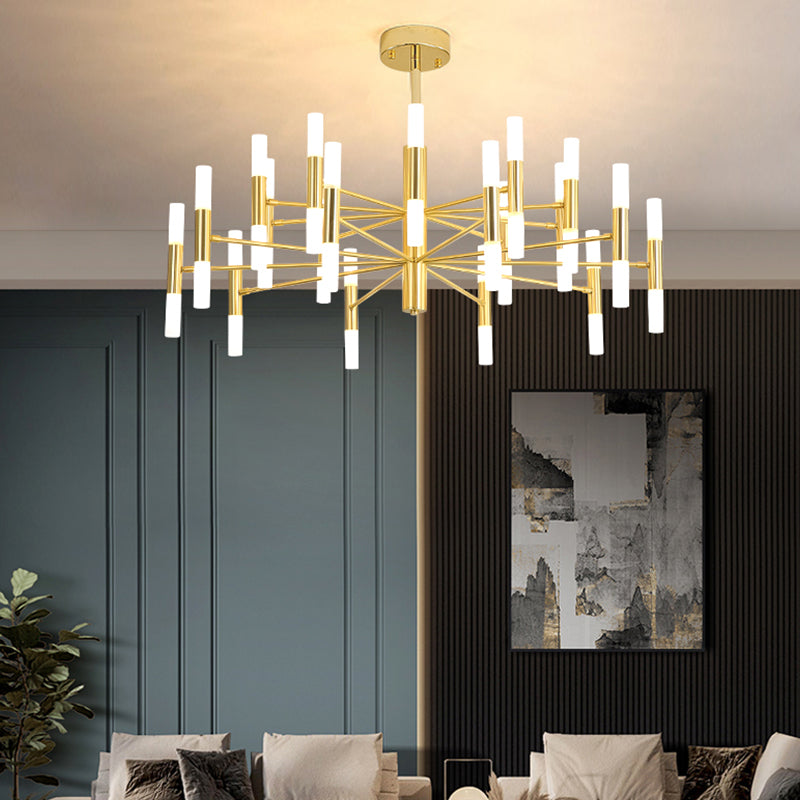 Postmodern Style Ceiling Chandelier Multi-Light Metal Acrylic Hanging Lamp Kit