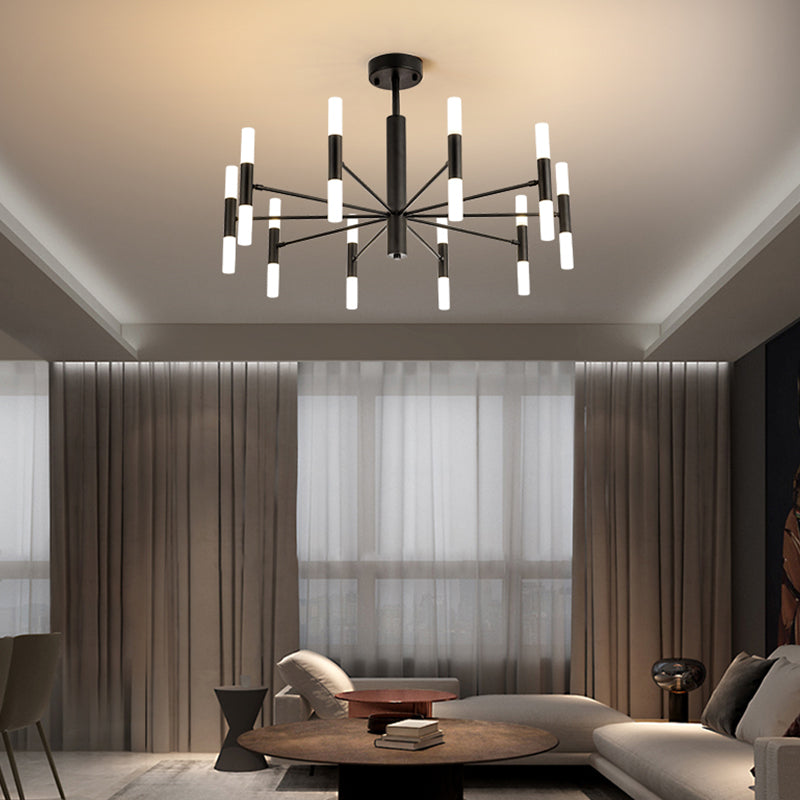 Postmodern Style Ceiling Chandelier Multi-Light Metal Acrylic Hanging Lamp Kit