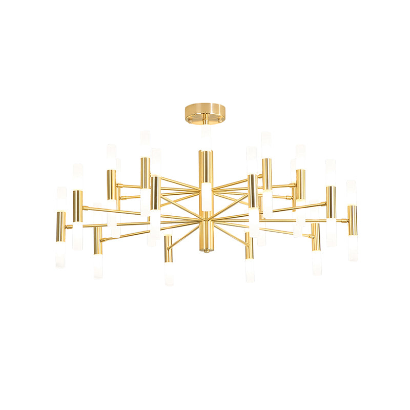 Postmodern Style Ceiling Chandelier Multi-Light Metal Acrylic Hanging Lamp Kit