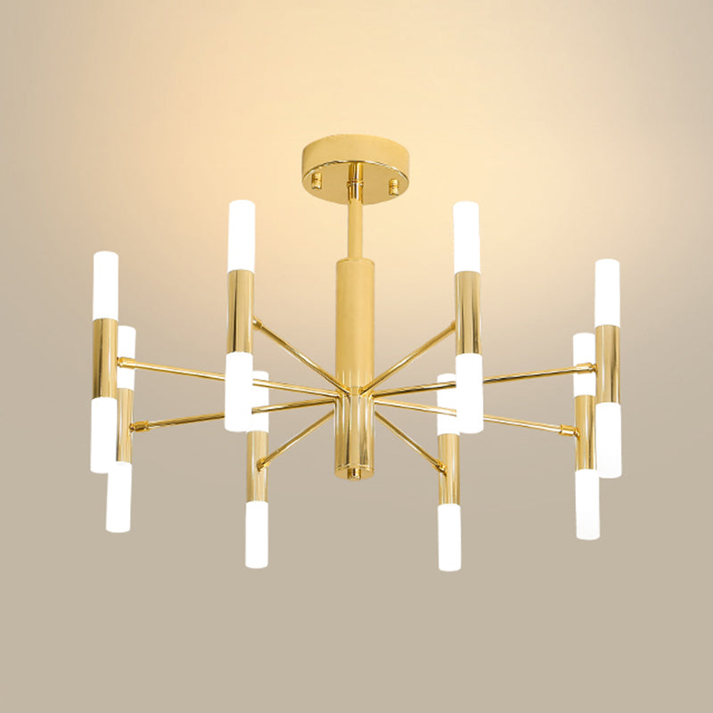 Postmodern Style Ceiling Chandelier Multi-Light Metal Acrylic Hanging Lamp Kit