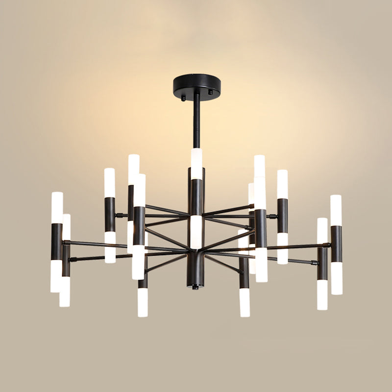 Postmodern Style Ceiling Chandelier Multi-Light Metal Acrylic Hanging Lamp Kit