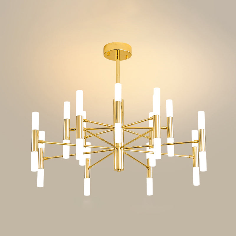 Postmodern Style Ceiling Chandelier Multi-Light Metal Acrylic Hanging Lamp Kit