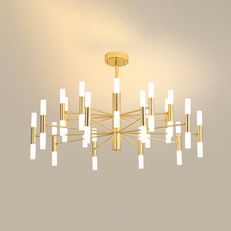 Postmodern Style Ceiling Chandelier Multi-Light Metal Acrylic Hanging Lamp Kit