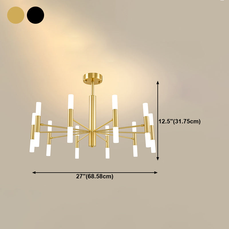 Postmodern Style Ceiling Chandelier Multi-Light Metal Acrylic Hanging Lamp Kit