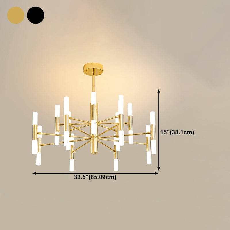 Postmodern Style Ceiling Chandelier Multi-Light Metal Acrylic Hanging Lamp Kit