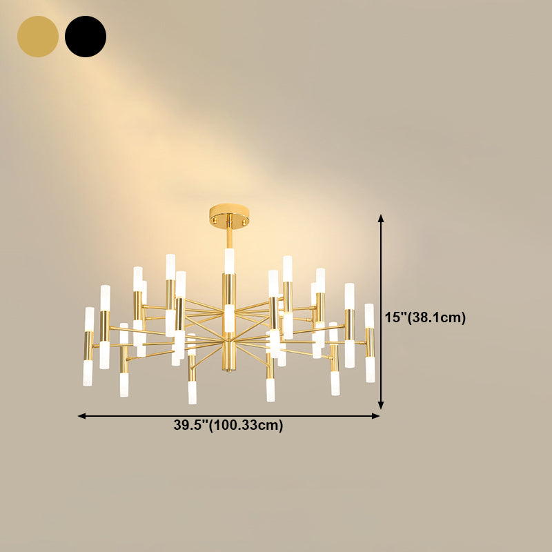 Postmodern Style Ceiling Chandelier Multi-Light Metal Acrylic Hanging Lamp Kit