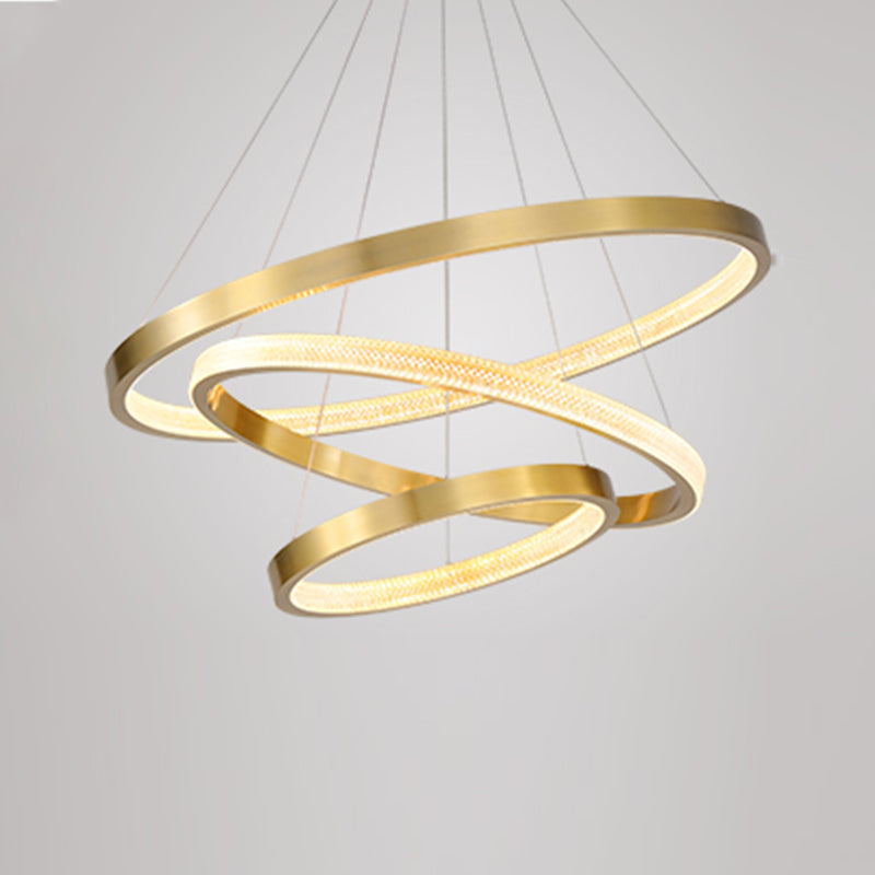 Multi -Layer -runde Schattenhänge hängender moderner Acryl -Anhänger Licht für Esszimmer