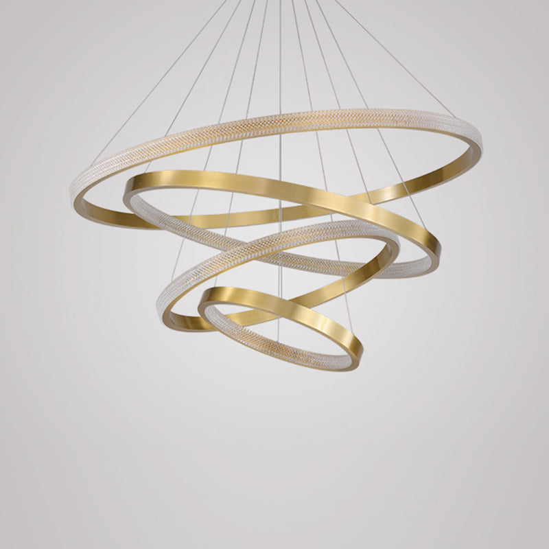 Multi -Layer -runde Schattenhänge hängender moderner Acryl -Anhänger Licht für Esszimmer