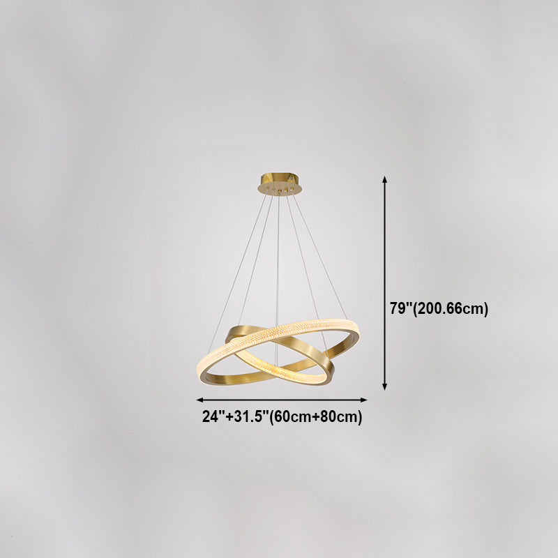 Multi -Layer -runde Schattenhänge hängender moderner Acryl -Anhänger Licht für Esszimmer