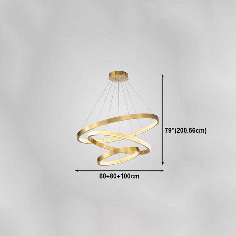 Multi -Layer -runde Schattenhänge hängender moderner Acryl -Anhänger Licht für Esszimmer