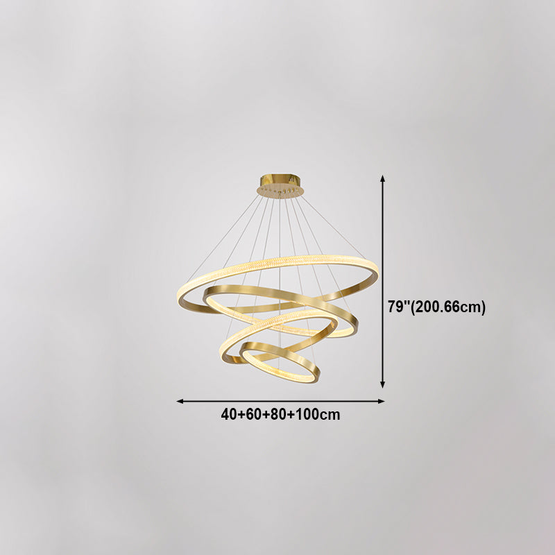 Multi -Layer -runde Schattenhänge hängender moderner Acryl -Anhänger Licht für Esszimmer