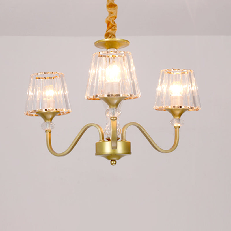 American Style Chandelier Glass Shade Ceiling Chandelier for Living Room