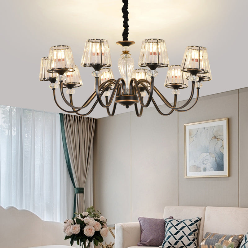 American Style Chandelier Glass Shade Ceiling Chandelier for Living Room