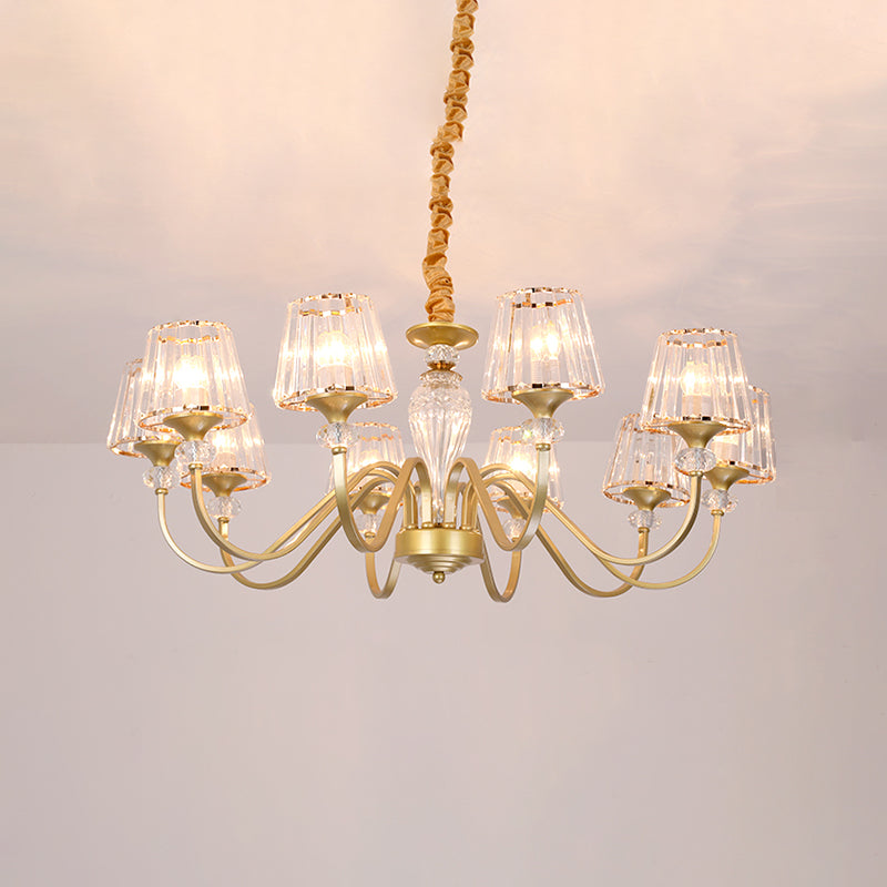 American Style Chandelier Glass Shade Ceiling Chandelier for Living Room