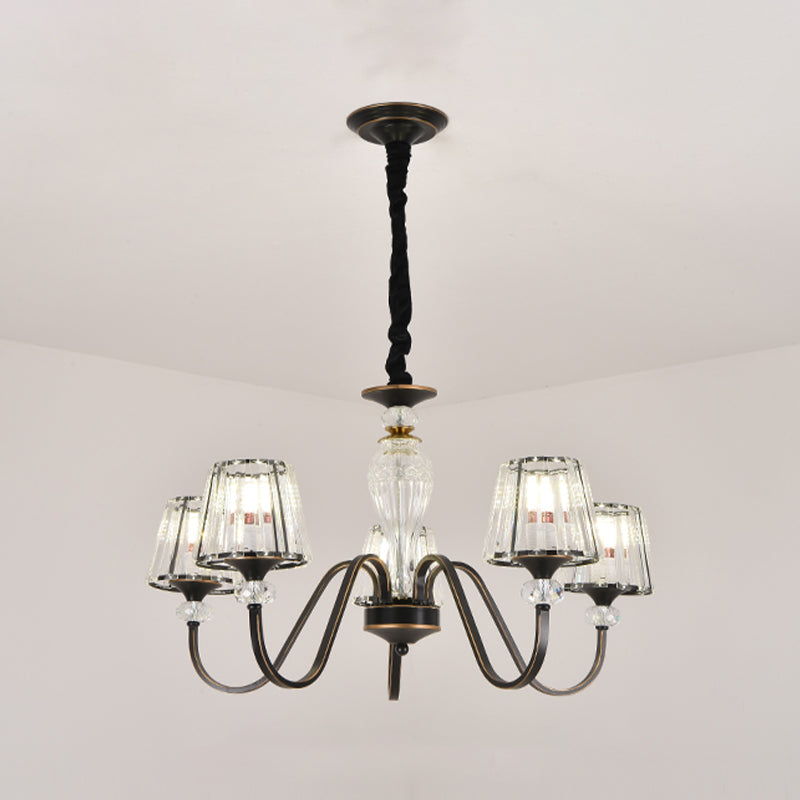 American Style Chandelier Glass Shade Ceiling Chandelier for Living Room