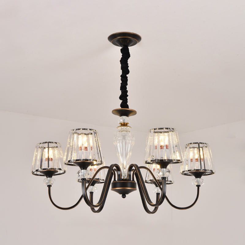 American Style Chandelier Glass Shade Ceiling Chandelier for Living Room