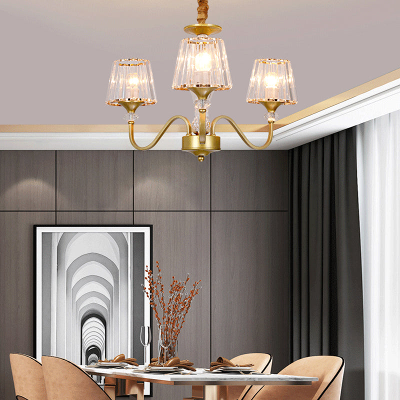 American Style Chandelier Glass Shade Ceiling Chandelier for Living Room