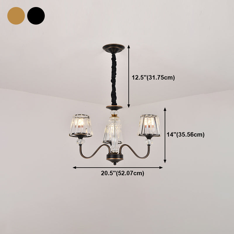 American Style Chandelier Glass Shade Ceiling Chandelier for Living Room