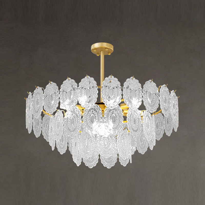 Lampada in stile moderno lampadario in metallo in metallo vetro a più luci ciondolo lampadario