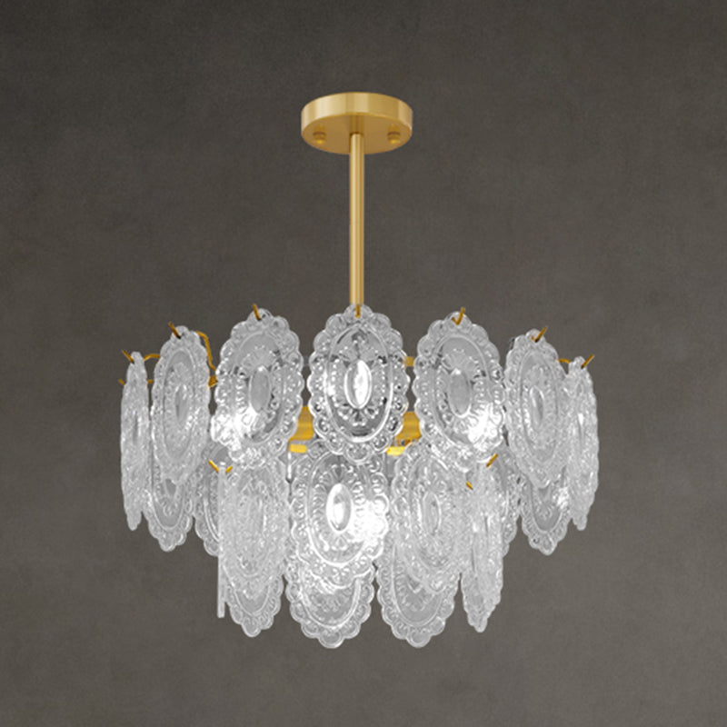 Lampada in stile moderno lampadario in metallo in metallo vetro a più luci ciondolo lampadario