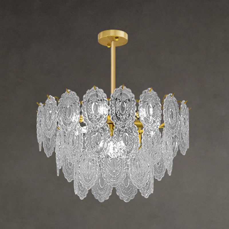 Lampada in stile moderno lampadario in metallo in metallo vetro a più luci ciondolo lampadario