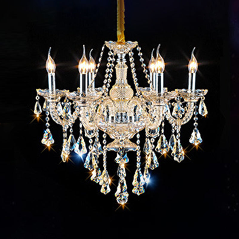 Nordic Style Chandelier Light Crystal Glass Pendant Light for Living Room