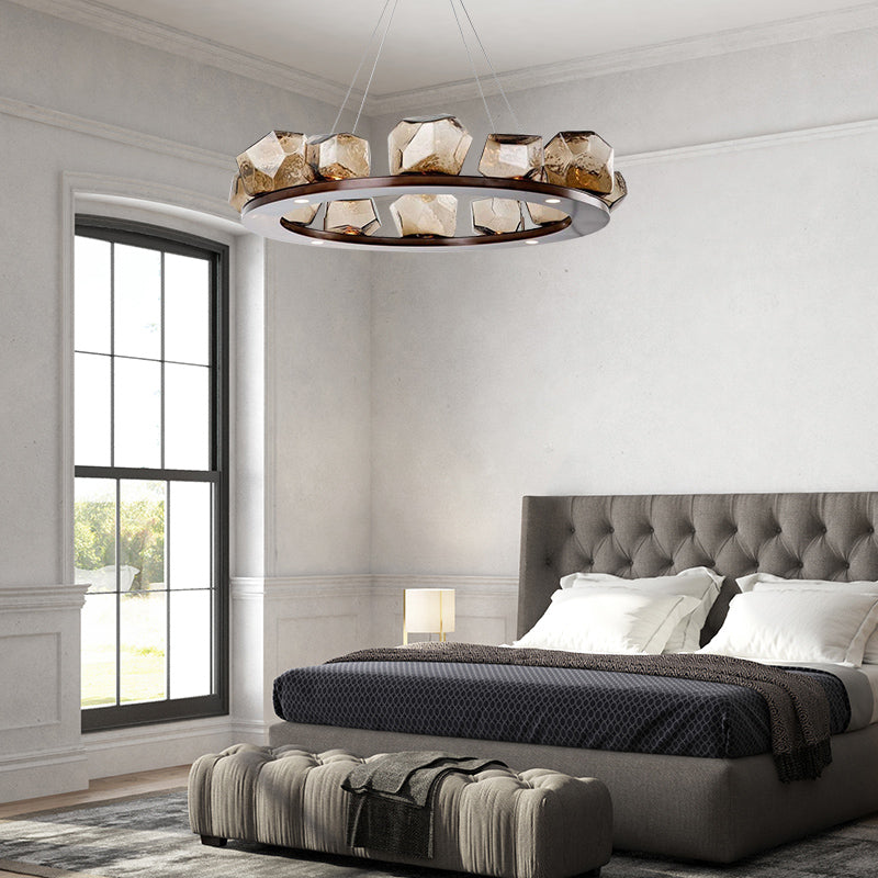 Modern Style Chandelier Irregular Glass Chandelier Lighting Fixtures for Living Room