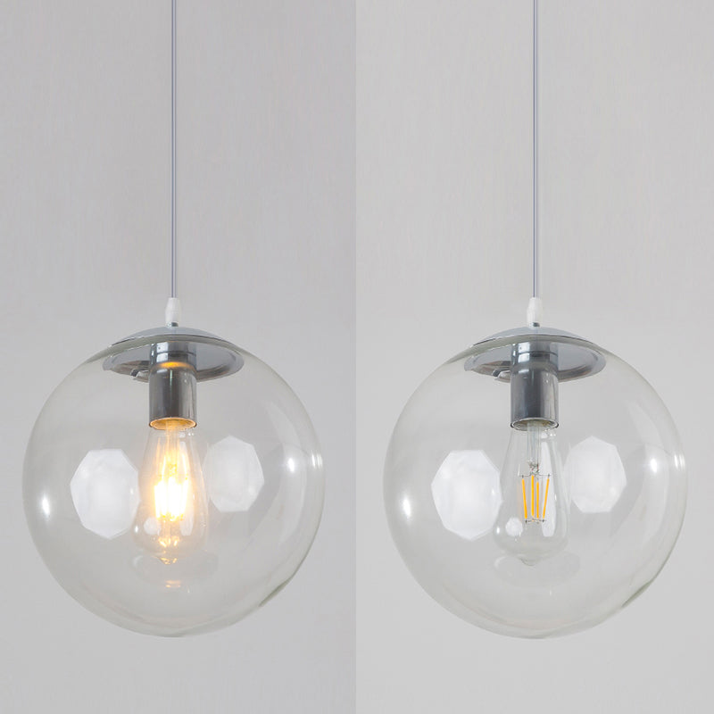 Balla di vetro appeso a sospensione moderna Apparecchi di illuminazione a sospensione per soggiorno