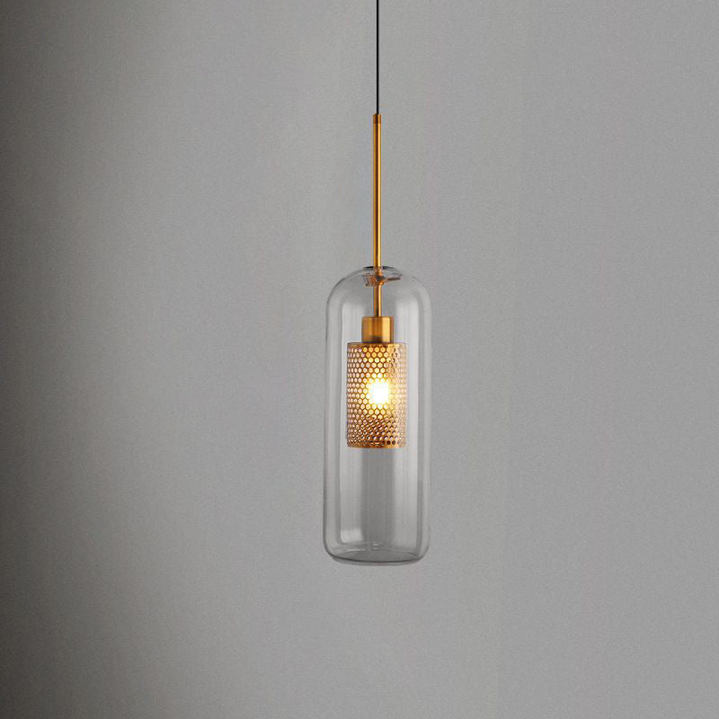 Glass Shade Hanging Light Industrial Style Pendant Lighting Ayémorrat pour le salon