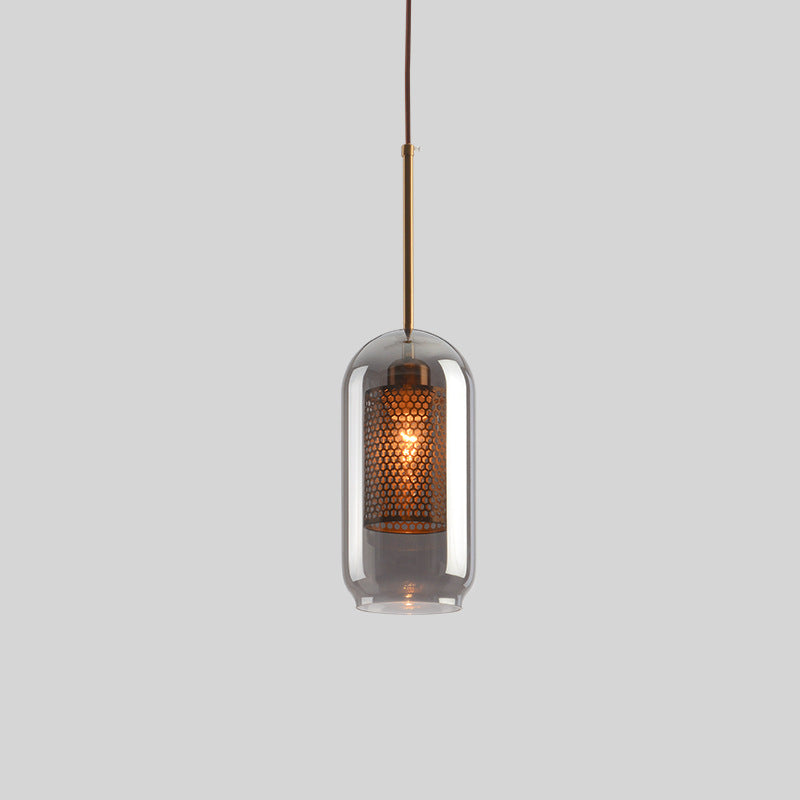 Glass Shade Hanging Light Industrial Style Pendant Lighting Ayémorrat pour le salon
