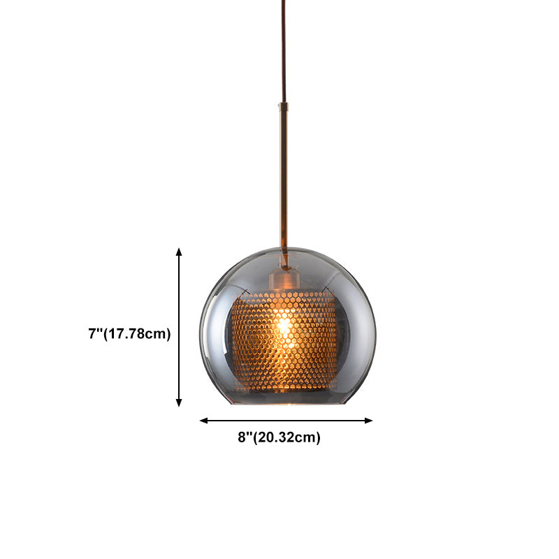 Glass Shade Hanging Light Industrial Style Pendant Lighting Ayémorrat pour le salon