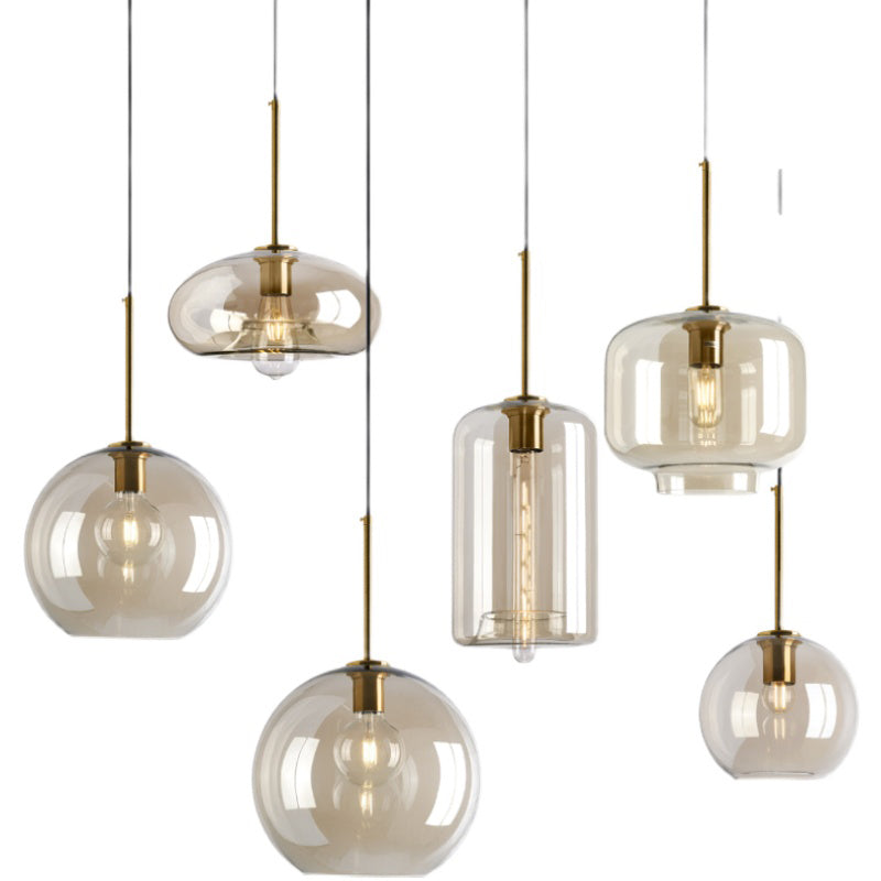 Verre moderne suspendu éclairage pendentif ménage léger pour le salon